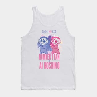 OSHI NO KO: NUMBER 1 FAN OF AI HOSHINO (GRUNGE STYLE) WHITE Tank Top